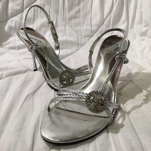 Call It Spring Silver Strappy 3.5” Heels